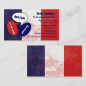 Carte de visite du tuteur en français (Devant / Derrière)