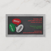 Carte de visite du tuteur espagnol (Dos)