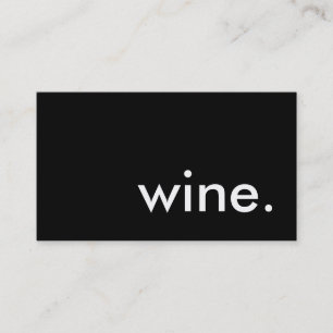 Carte De Visite du vin.