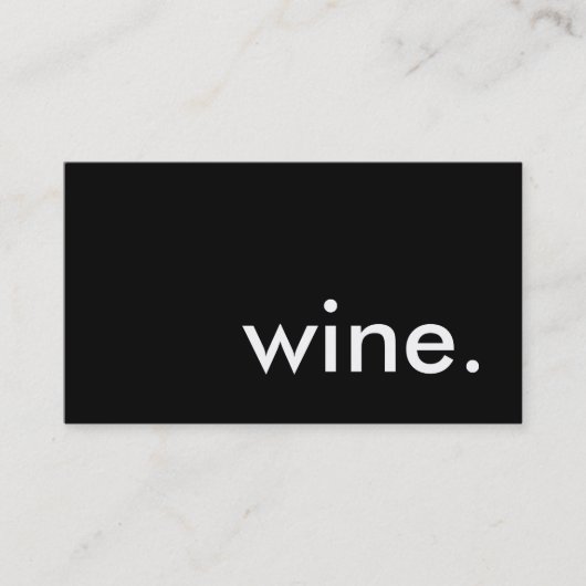 Carte De Visite du vin. (Devant)