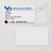 Carte de visite d'UB SEDS (Devant / Derrière)