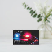 Carte De Visite DUI Attorney Modern Police Car Theme (Debout devant)