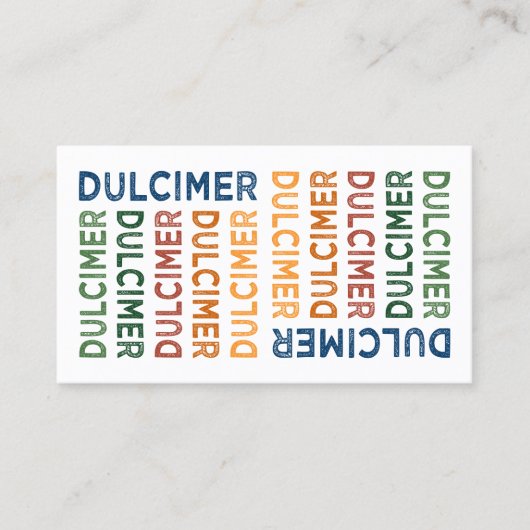 Carte De Visite Dulcimer mignon couleur (Devant)