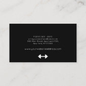 Carte De Visite Dumbbell Fitness Personal Trainer Coach noir (Dos)