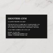 Carte De Visite Dumbbell Weight, Entraîneur personnel, Instructeur (Dos)