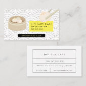 Carte De Visite Dumpling Dim Sum Restaurant chinois moderne Café (Devant / Derrière)
