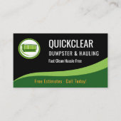 Carte De Visite Dumpster and Hauling Professional Business Card (Devant)