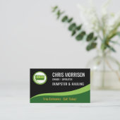 Carte De Visite Dumpster and Hauling QR Code Business Card (Debout devant)