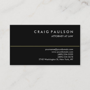Carte de visite d'un avocat consultant noir branch