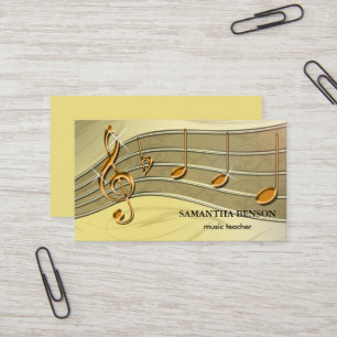 Carte de visite d'un musicien élégant avec note de