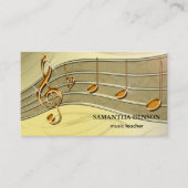 Carte de visite d'un musicien élégant avec note de (Devant)