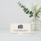 Carte de visite d'un studio de photographie (Debout devant)