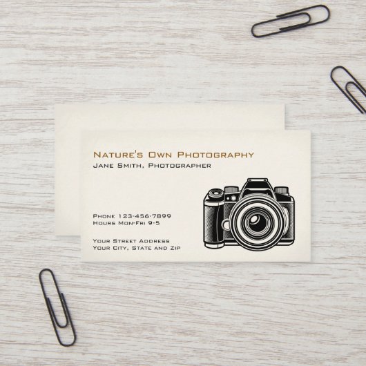 Carte de visite d'un studio de photographie (Devant/Arrière en situation)