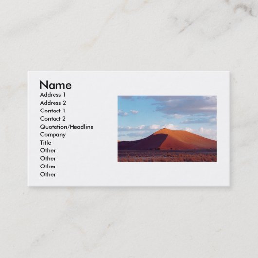Carte de visite Dune (Devant)