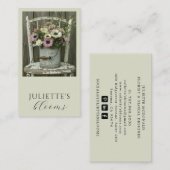 Carte de visite d'une fleuriste créatrice florale  (Devant / Derrière)