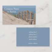 Carte De Visite Dunes de sable et barrière de plage (Devant / Derrière)