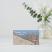 Carte De Visite Dunes de sable et barrière de plage (Debout devant)