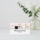 Carte De Visite Duodle de la famille des chats de chatte (Debout devant)