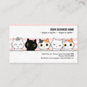 Carte De Visite Duodle de la famille des chats de chatte (Dos)