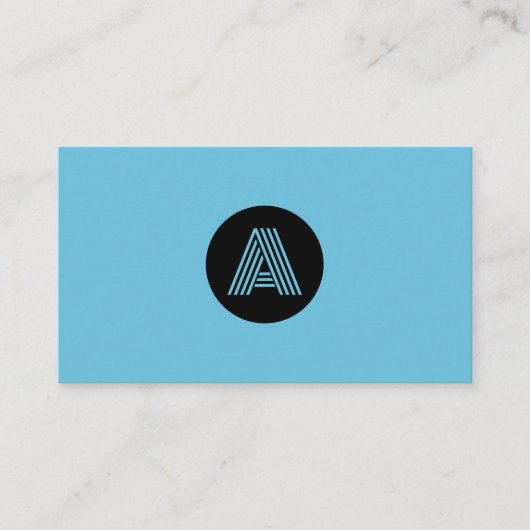 Carte De Visite Duotone modern minimalist monogram (Devant)