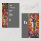 CARTE DE VISITE DURENDAL, ÉPÉE ROMANTIQUE ET ANGE (Devant / Derrière)