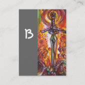 CARTE DE VISITE DURENDAL, ÉPÉE ROMANTIQUE ET ANGE (Dos)