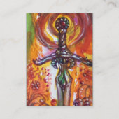 CARTE DE VISITE DURENDAL, ÉPÉE ROMANTIQUE ET ANGE (Dos)