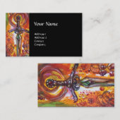 Carte De Visite DURENDAL, ÉPÉE ROMANTIQUE ET ANGE noir (Devant / Derrière)