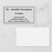 Carte de visite d'Urologiste moderne et personnali (Devant / Derrière)