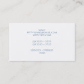 Carte De Visite Dusk Blue - Daring Sophisticated et Monogrammed (Dos)