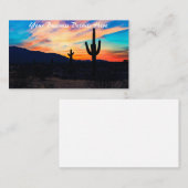 Carte De Visite Dusk du désert de Cactus (Devant / Derrière)