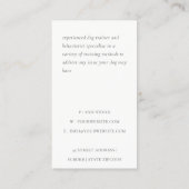 Carte De Visite Dusky Green Retro Blue Français Bulldog Trainer (Dos)