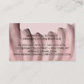 Carte De Visite Dust Pink dessin à la main illustration de queue m (Dos)