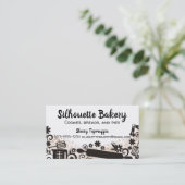 Carte de visite d'ustensiles de chef de pâtisserie (Debout devant)