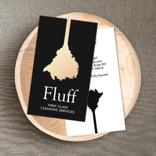 Carte De Visite Duster de plumes or de nettoyage de la maison
