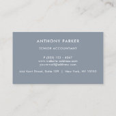 Carte De Visite Dusty Blue comptable Avocat Tous Professionnels (Dos)