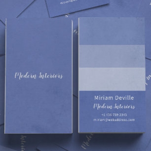 Carte De Visite Dusty Blue Elegant Gradient Corporate Chic
