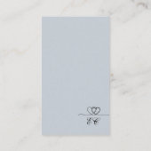 Carte De Visite Dusty Blue Modern Mix and Match Wedding RSVP Card (Dos)