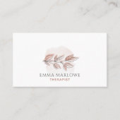 Carte De Visite Dusty Pink Botanical Therapist Appointment (Devant)