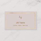 Carte De Visite Dusty pink mauve neutral QR code Business Card (Devant)