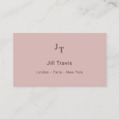 Carte De Visite Dusty pink neutral QR code Business Card (Devant)