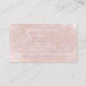 Carte De Visite Dusty Rose Blush Mariage nuptiale Mode Beauté (Dos)