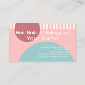 Carte De Visite Dusty Rose Blush Pink Mint Turquoise Green Art Mot (Dos)