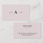 Carte De Visite Dusty Rose Simple Minimale Promotion Professionnel (Devant / Derrière)