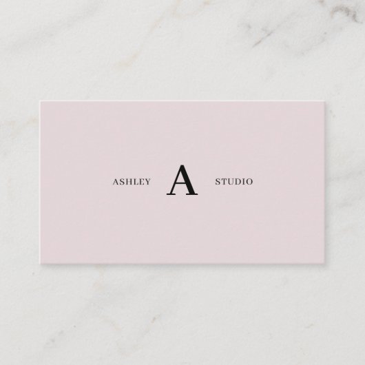 Carte De Visite Dusty Rose Simple Minimale Promotion Professionnel (Devant)