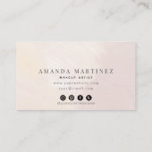 Carte De Visite Dusty Terracotta Brushstrokies médias sociaux (Dos)