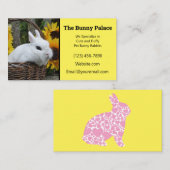 Carte De Visite Dwarf Hotot Bunny Rabbit Breeder (Devant / Derrière)