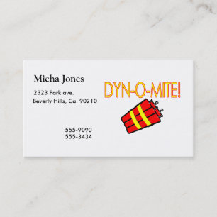 Carte De Visite Dynamite de Dynomite