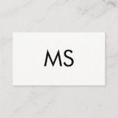 Carte De Visite E-commerce / Monogramme (Dos)