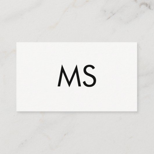 Carte De Visite E-commerce / Monogramme (Dos)